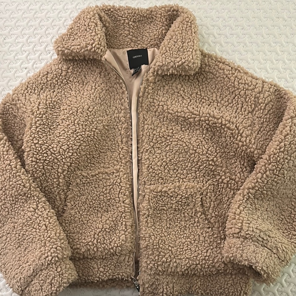 Forever 21 Tan Teddy Jacket